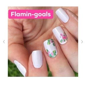 Color street RETIRED “Flamin-goals” real nail art polish strips